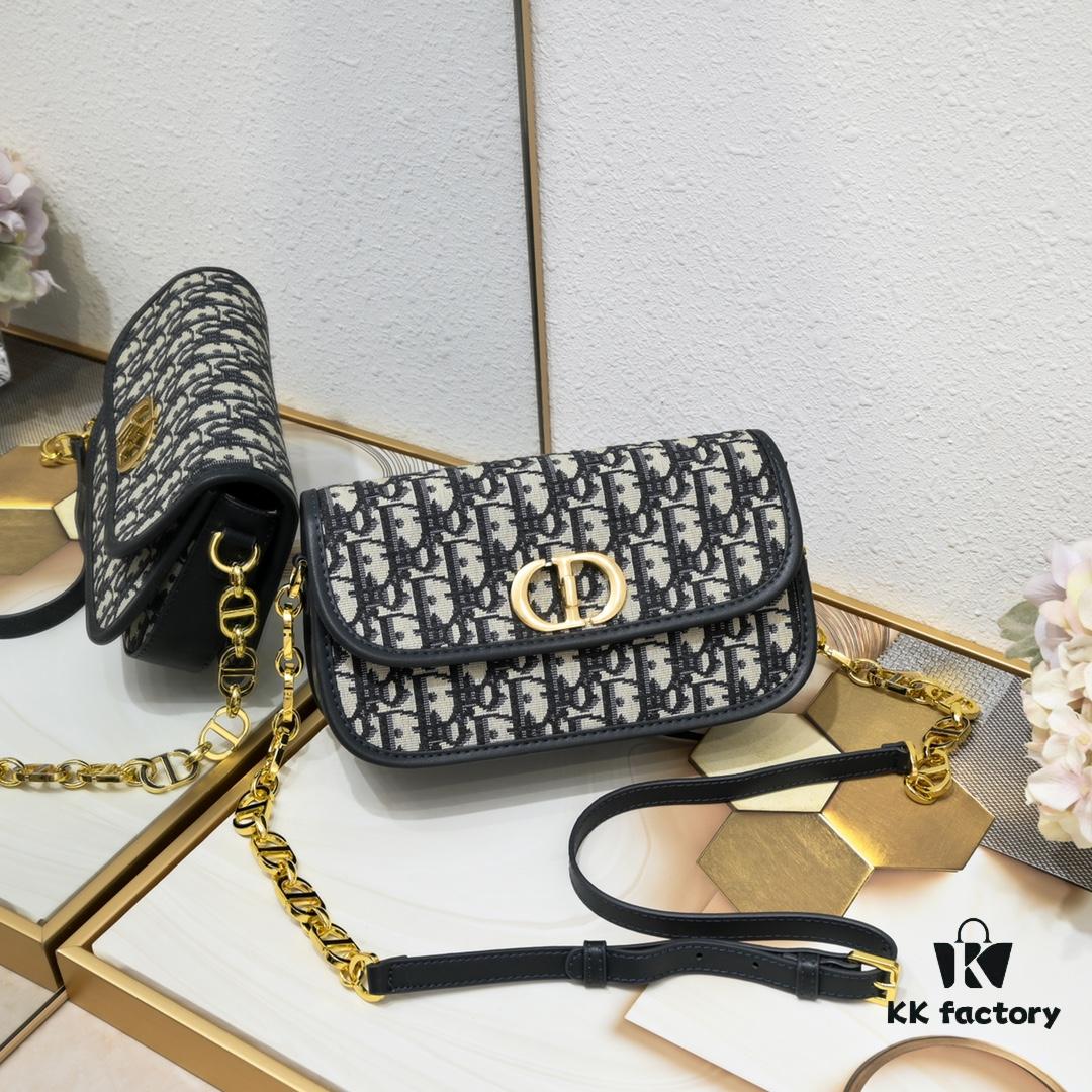 693096b66e68136f4d9aa4d7 Upgraded Version with Box - Dior Bobby Bag, Retro Style Leather Texture, Sturdy Structure, Adjustable CD Enamel Chain