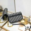 693096b86e68136f4d9aa4db Upgraded Version with Box - Dior Bobby Bag, Retro Style Leather Texture, Sturdy Structure, Adjustable CD Enamel Chain