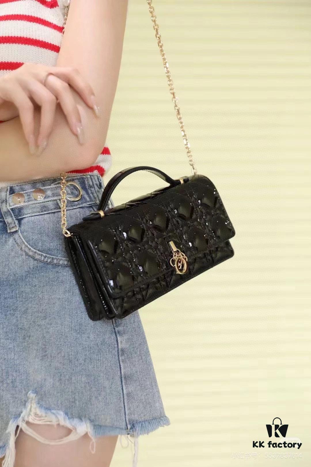 6930972e6e68136f4d9aa5fa Lacquered Lady Dior Pearl Clutch Bag with Box