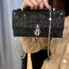 6930972f6e68136f4d9aa5fb Lacquered Lady Dior Pearl Clutch Bag with Box