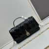 693097306e68136f4d9aa5fd Lacquered Leather Lady Dior Pearl Clutch with Box