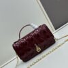 693097316e68136f4d9aa5ff Lacquered Leather Lady Dior Pearl Clutch with Box