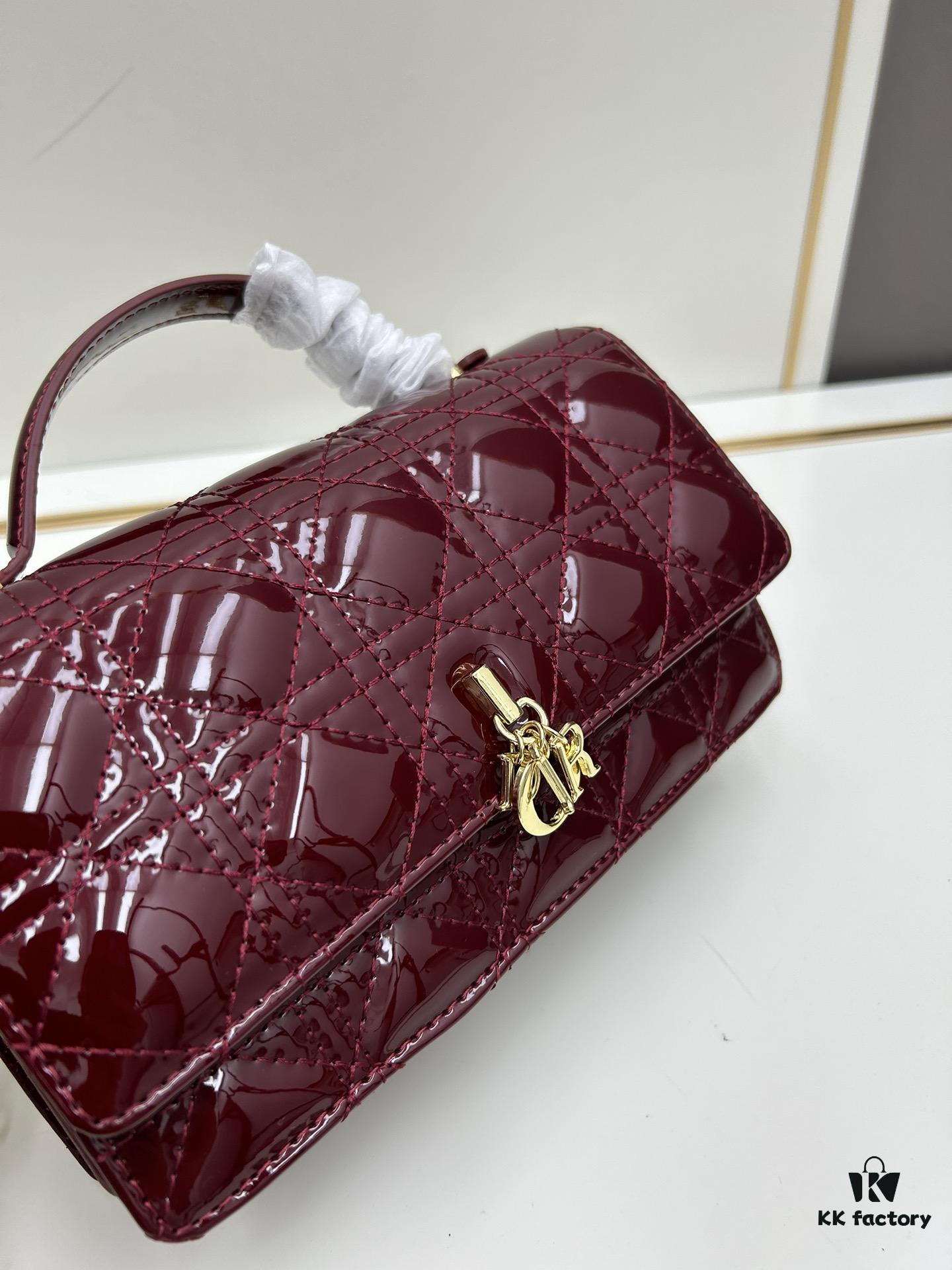 693097386e68136f4d9aa60c Lacquered Lady Dior Pearl Clutch Bag with Box