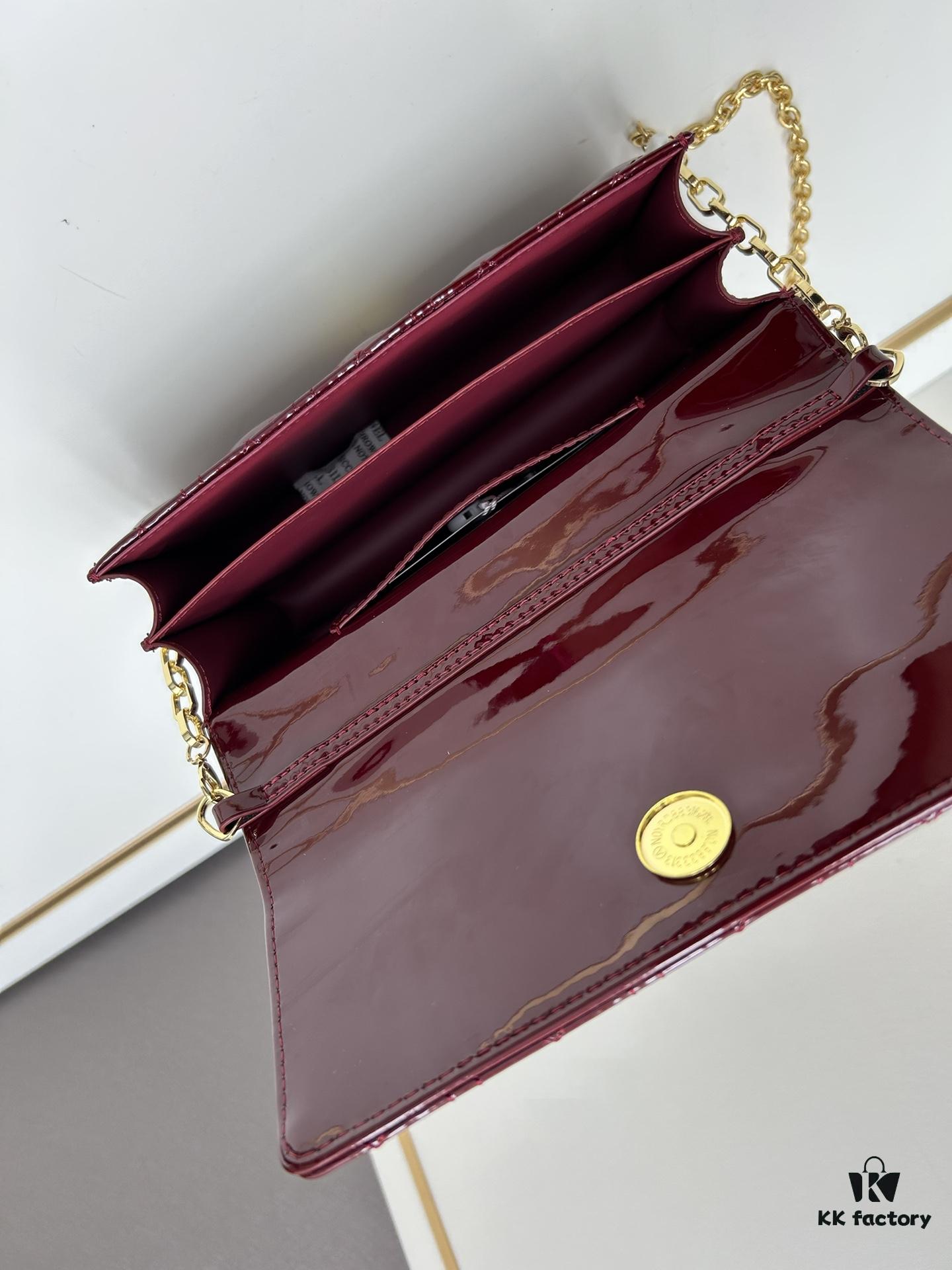 6930973a6e68136f4d9aa610 Lacquered Lady Dior Pearl Clutch Bag with Box