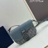 693097586e68136f4d9aa63f Dior Saddle Clutch with Shoulder Strap, Grainy Calfskin and Oblique Print, Black and Beige