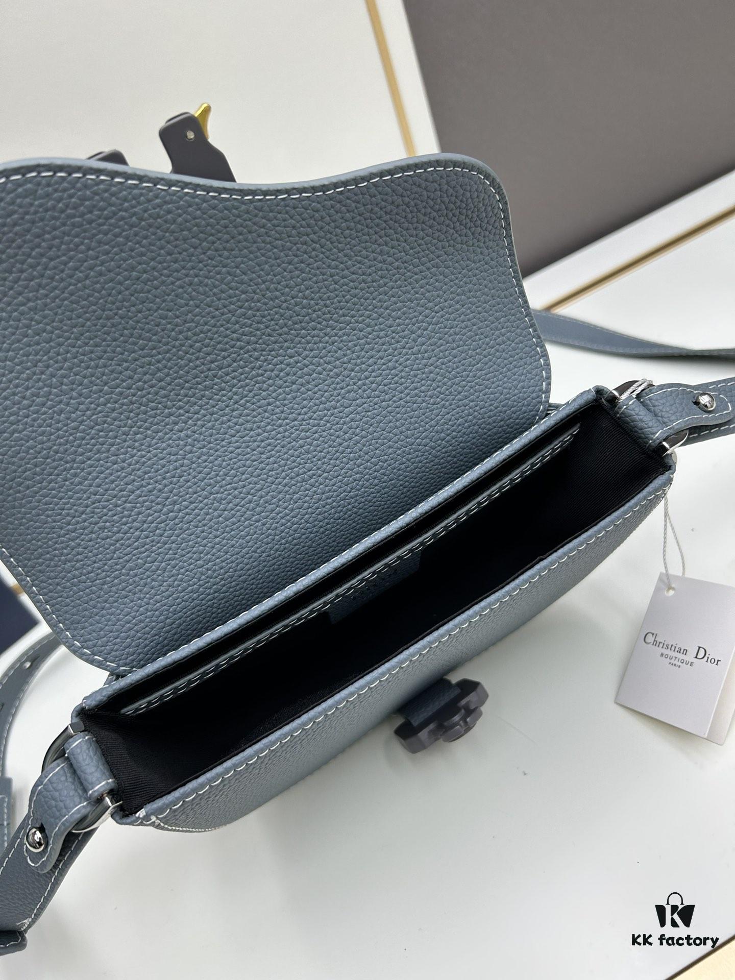 693097636e68136f4d9aa64c Dior Saddle Clutch with Shoulder Strap, Original Fabric Combined with Leather