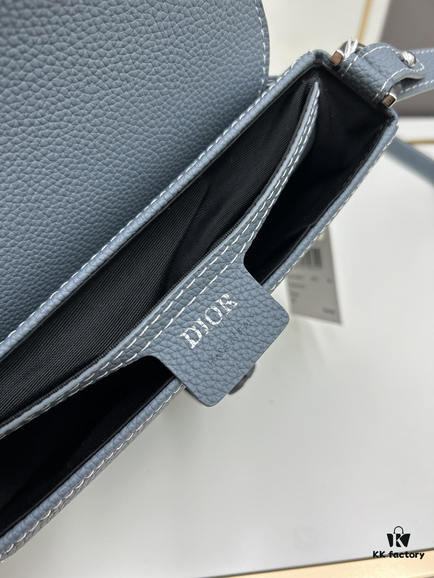 693097656e68136f4d9aa64d Dior Saddle Clutch with Shoulder Strap, Original Fabric Combined with Leather