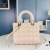 Large Lady Dior Bag with Silk Scarf, Quilted Cannage Pattern, Top-Grade Imported Leather