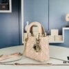 693097836e68136f4d9aa67f Lady Dior Small Three-Compartment Handbag with Silk Scarf