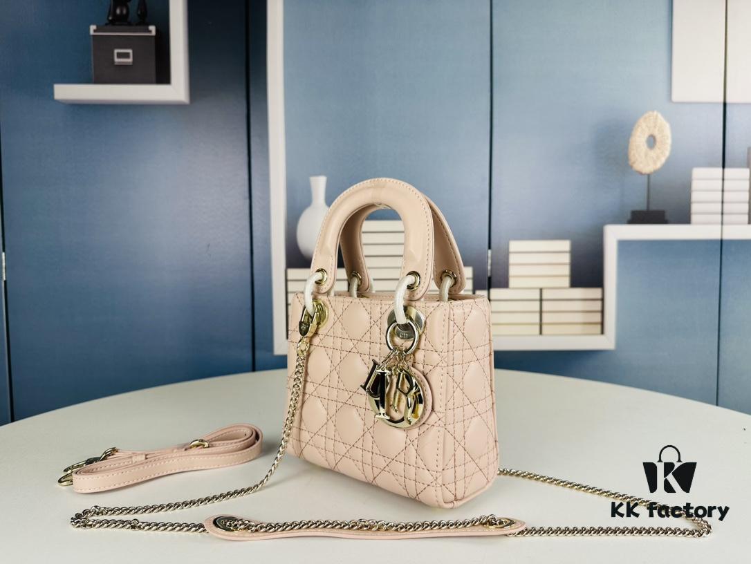 693097836e68136f4d9aa67f Lady Dior Small Three-Compartment Handbag with Silk Scarf