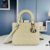 693097876e68136f4d9aa687 Large Lady Dior Handbag with Silk Scarf, Quilted Cannage Pattern, Five Compartment Design