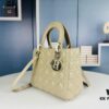 693097886e68136f4d9aa688 Large Lady Dior Handbag with Silk Scarf, Quilted Cannage Pattern, Five Compartment Design