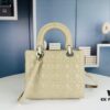 693097896e68136f4d9aa68b Large Lady Dior Handbag with Silk Scarf, Quilted Cannage Pattern, Five Compartment Design