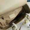 6930978a6e68136f4d9aa68f Large Lady Dior Handbag with Silk Scarf, Quilted Cannage Pattern, Five Compartment Design