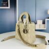 Medium Lady Dior Bag with Silk Scarf, Cannage Quilting, Four Compartment Handbag