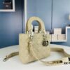 Medium Lady Dior Bag with Silk Scarf, Cannage Quilting, Four Compartment Handbag