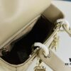 Medium Lady Dior Bag with Silk Scarf, Cannage Quilting, Four Compartment Handbag