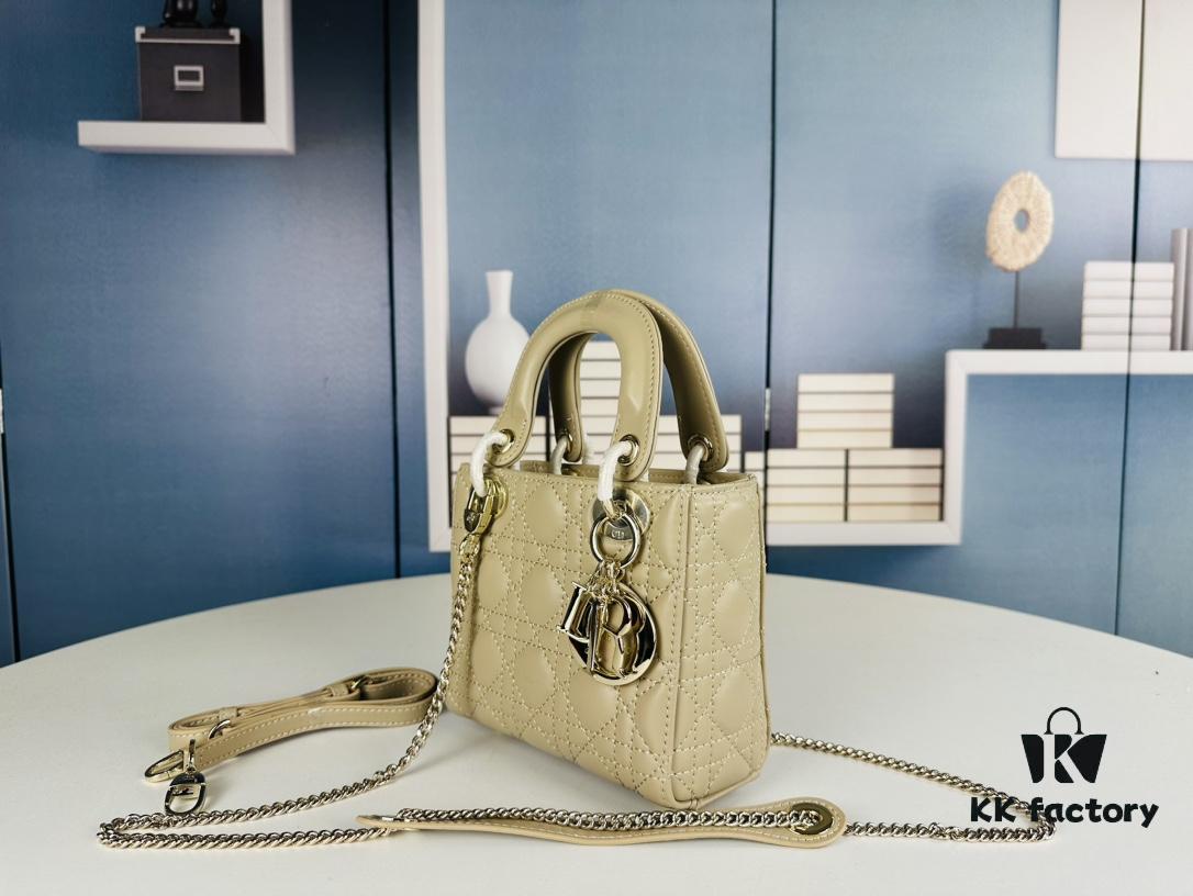 693097916e68136f4d9aa69c Lady Dior Small Three-Compartment Handbag with Silk Scarf