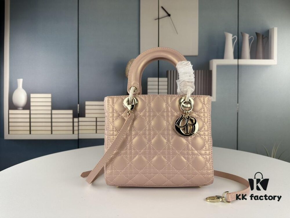 693097936e68136f4d9aa6a2 Large Lady Dior Handbag with Silk Scarf