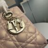Medium Lady Dior Bag with Silk Scarf, Quilted Cannage Pattern, Top-Grade Imported Leather