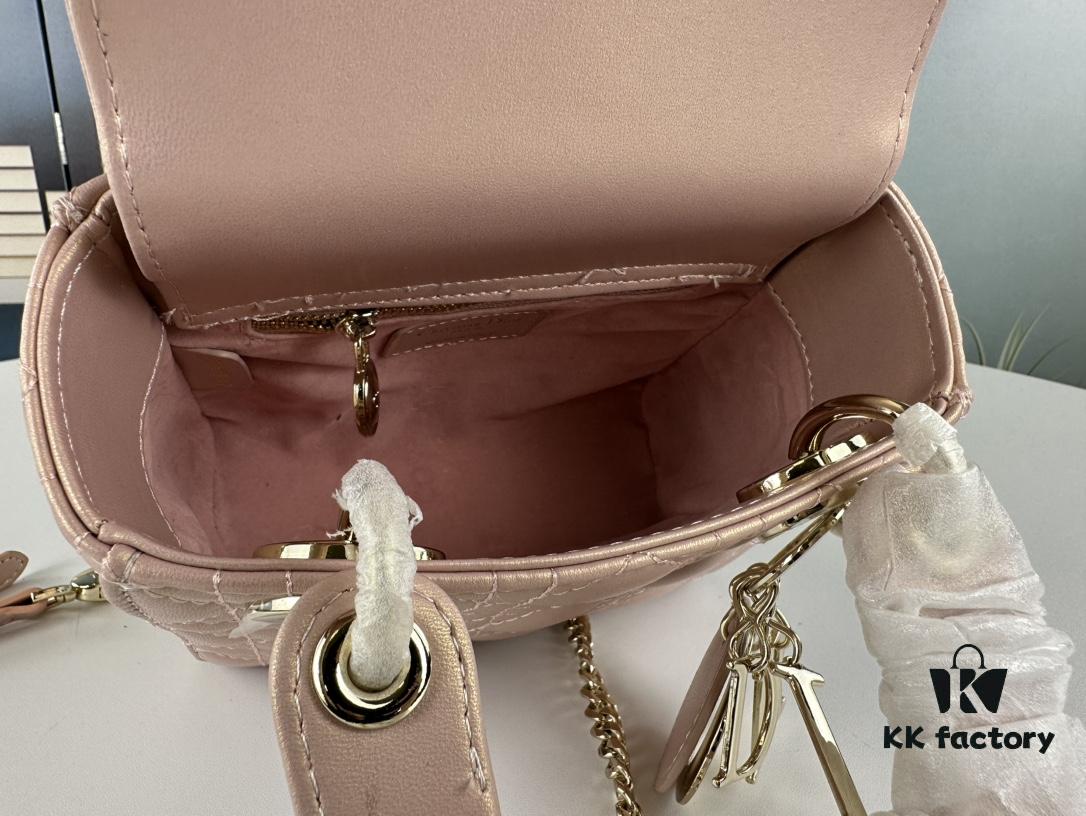 6930979e6e68136f4d9aa6ba Lady Dior Small Three-Compartment Handbag with Silk Scarf
