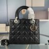 693097a06e68136f4d9aa6be Large Lady Dior Handbag with Silk Scarf, Quilted Cannage Pattern Inspired by Napoleon III Chairs