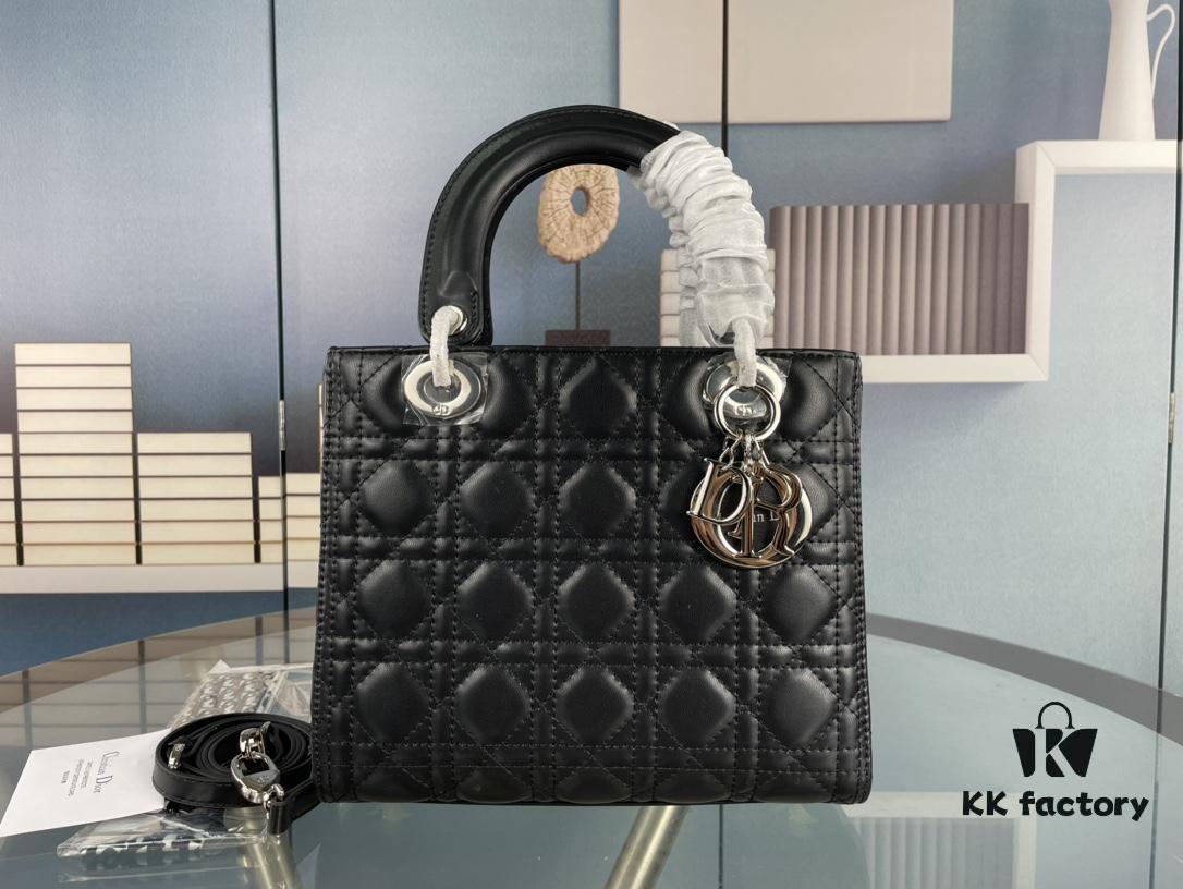 693097a06e68136f4d9aa6be Large Lady Dior Handbag with Silk Scarf, Quilted Cannage Pattern Inspired by Napoleon III Chairs