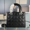 693097a16e68136f4d9aa6bf Large Lady Dior Handbag with Silk Scarf, Quilted Cannage Pattern Inspired by Napoleon III Chairs