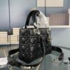693097a46e68136f4d9aa6c6 Medium Lady Dior Bag with Silk Scarf, Quilted Cannage Pattern, Top-Grade Imported Leather