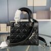 693097a46e68136f4d9aa6c7 Medium Lady Dior Bag with Silk Scarf, Quilted Cannage Pattern, Top-Grade Imported Leather