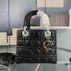 693097a56e68136f4d9aa6c8 Medium Lady Dior Bag with Silk Scarf, Quilted Cannage Pattern, Top-Grade Imported Leather