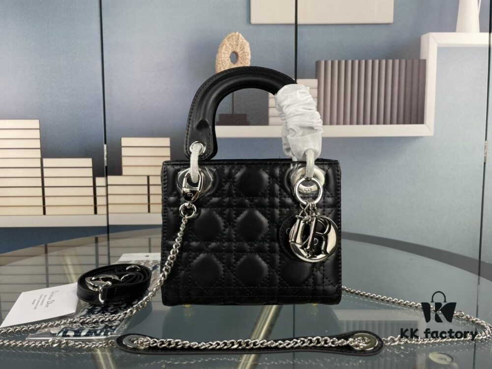 693097a96e68136f4d9aa6cf Lady Dior Small Three-Compartment Handbag with Silk Scarf