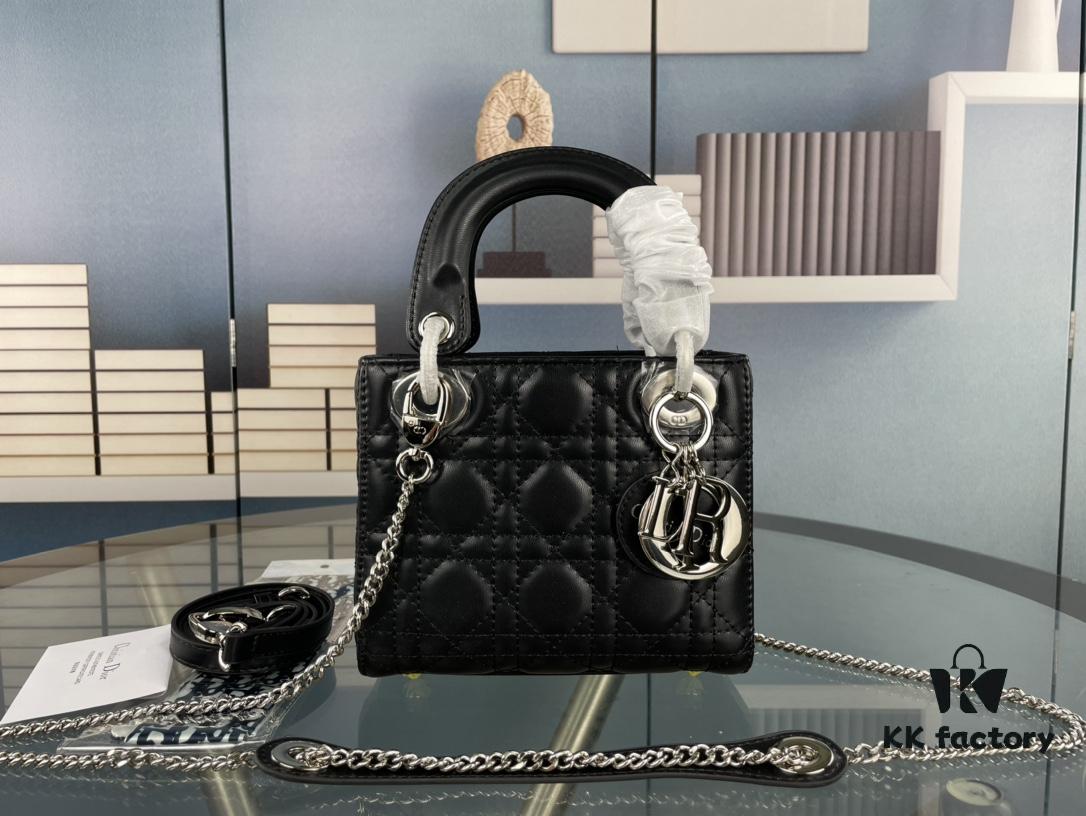 693097a96e68136f4d9aa6cf Lady Dior Small Three-Compartment Handbag with Silk Scarf