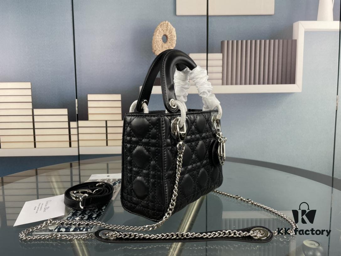 693097a96e68136f4d9aa6d1 Lady Dior Small Three-Compartment Handbag with Silk Scarf