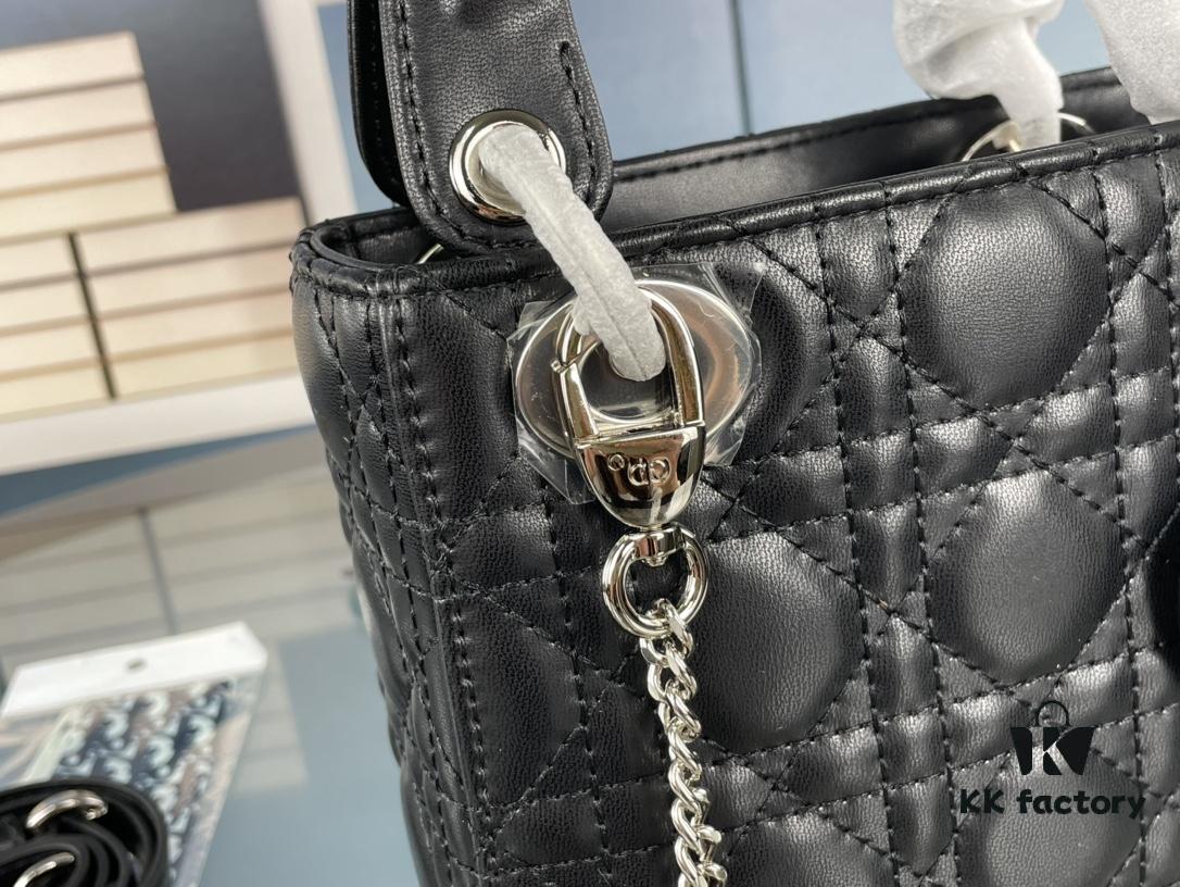 693097ac6e68136f4d9aa6d6 Lady Dior Small Three-Compartment Handbag with Silk Scarf