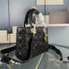 693097b26e68136f4d9aa6e1 Medium Lady Dior Bag with Silk Scarf, Quilted Cannage Pattern, Top-Grade Imported Leather