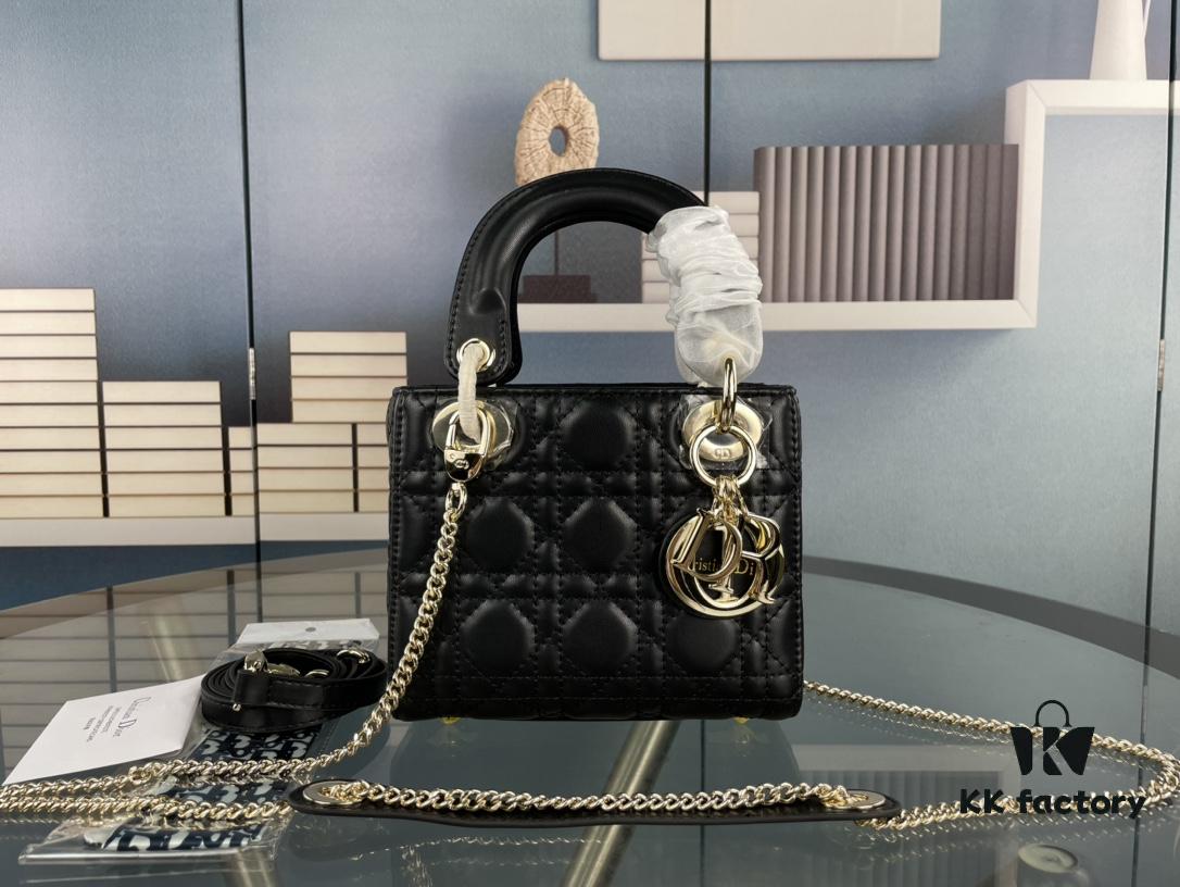 693097b56e68136f4d9aa6e9 Lady Dior Small Three-Compartment Bag with Silk Scarf