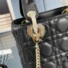 693097b96e68136f4d9aa6ee Lady Dior Small Three-Compartment Bag with Silk Scarf