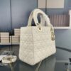 693097bc6e68136f4d9aa6f3 Large Lady Dior Handbag with Silk Scarf, Cannage Quilting, Top-Grade Imported Leather, Five Compartment Design