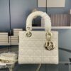 693097bf6e68136f4d9aa6fa Medium Lady Dior Handbag with Silk Scarf, Quilted Cannage Pattern, Top-Grade Imported Leather