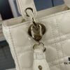 693097c36e68136f4d9aa705 Medium Lady Dior Handbag with Silk Scarf, Quilted Cannage Pattern, Top-Grade Imported Leather