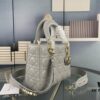 693097cd6e68136f4d9aa718 Medium Lady Dior Handbag with Silk Scarf, Quilted Cannage Pattern, Top-Grade Imported Leather