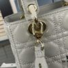 693097ce6e68136f4d9aa71b Medium Lady Dior Handbag with Silk Scarf, Quilted Cannage Pattern, Top-Grade Imported Leather
