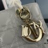 693097ce6e68136f4d9aa71d Medium Lady Dior Handbag with Silk Scarf, Quilted Cannage Pattern, Top-Grade Imported Leather