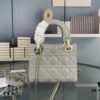 Lady Dior Small Three-Compartment Bag with Silk Scarf