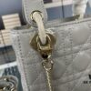 Lady Dior Small Three-Compartment Bag with Silk Scarf