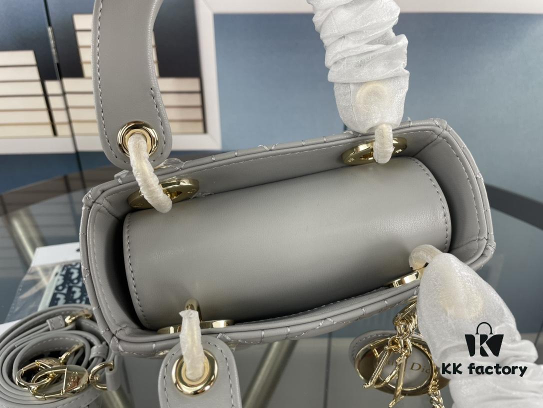 Lady Dior Small Three-Compartment Bag with Silk Scarf