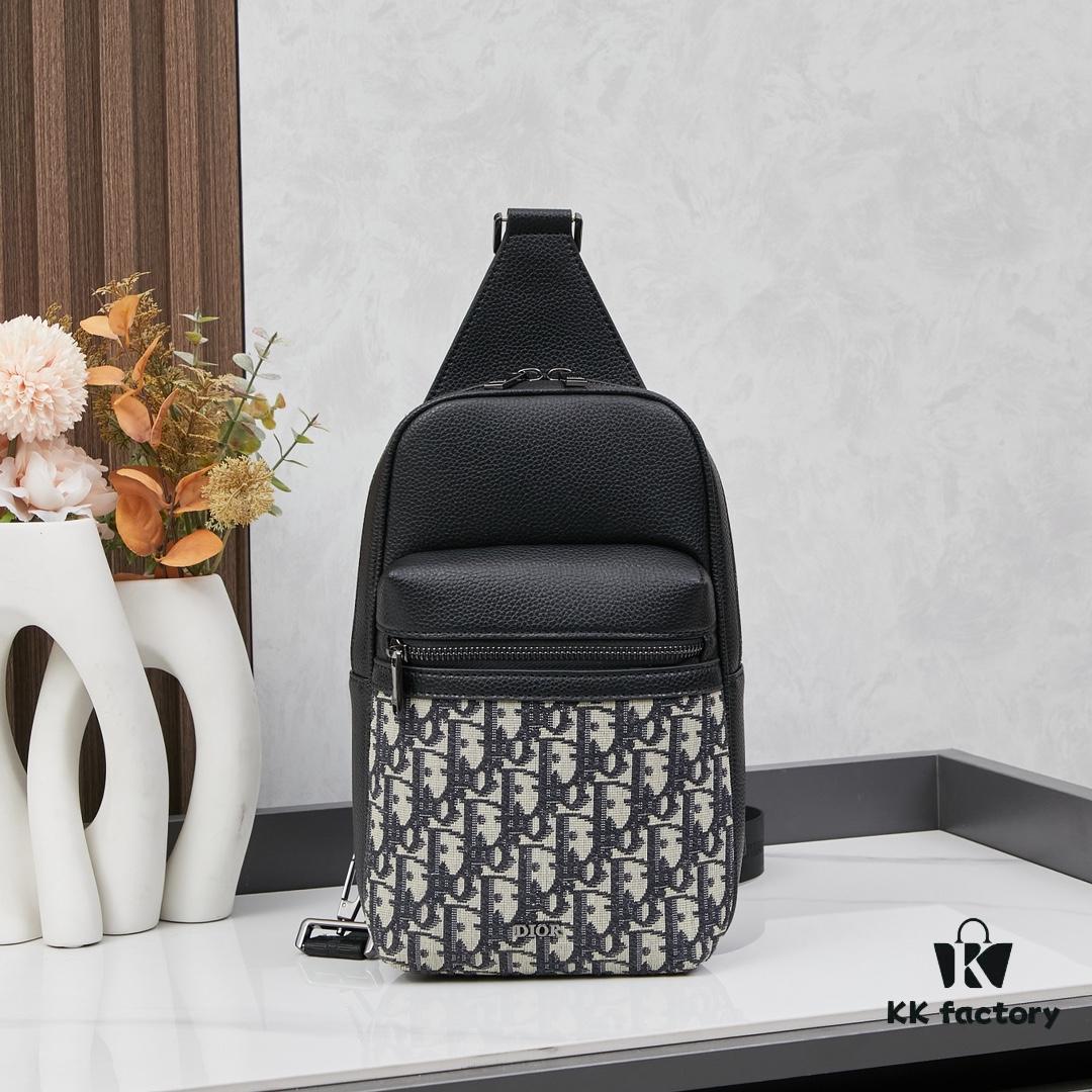 New Arrival with Box This Year's Latest Dior^_^ [Rising][Rising][Rising] The newest crossbody bag design of the season, inspired by the Rider handbag, compact and practical. Crafted with iconic beige and black Oblique pattern, front zip pocket features a 'DIOR' signature logo.