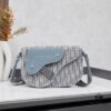 6930980d6e68136f4d9aa79a Saddle Messenger Bag with Box (Beige and Black Oblique Print Fabric with Black Grained Calfskin Trim)