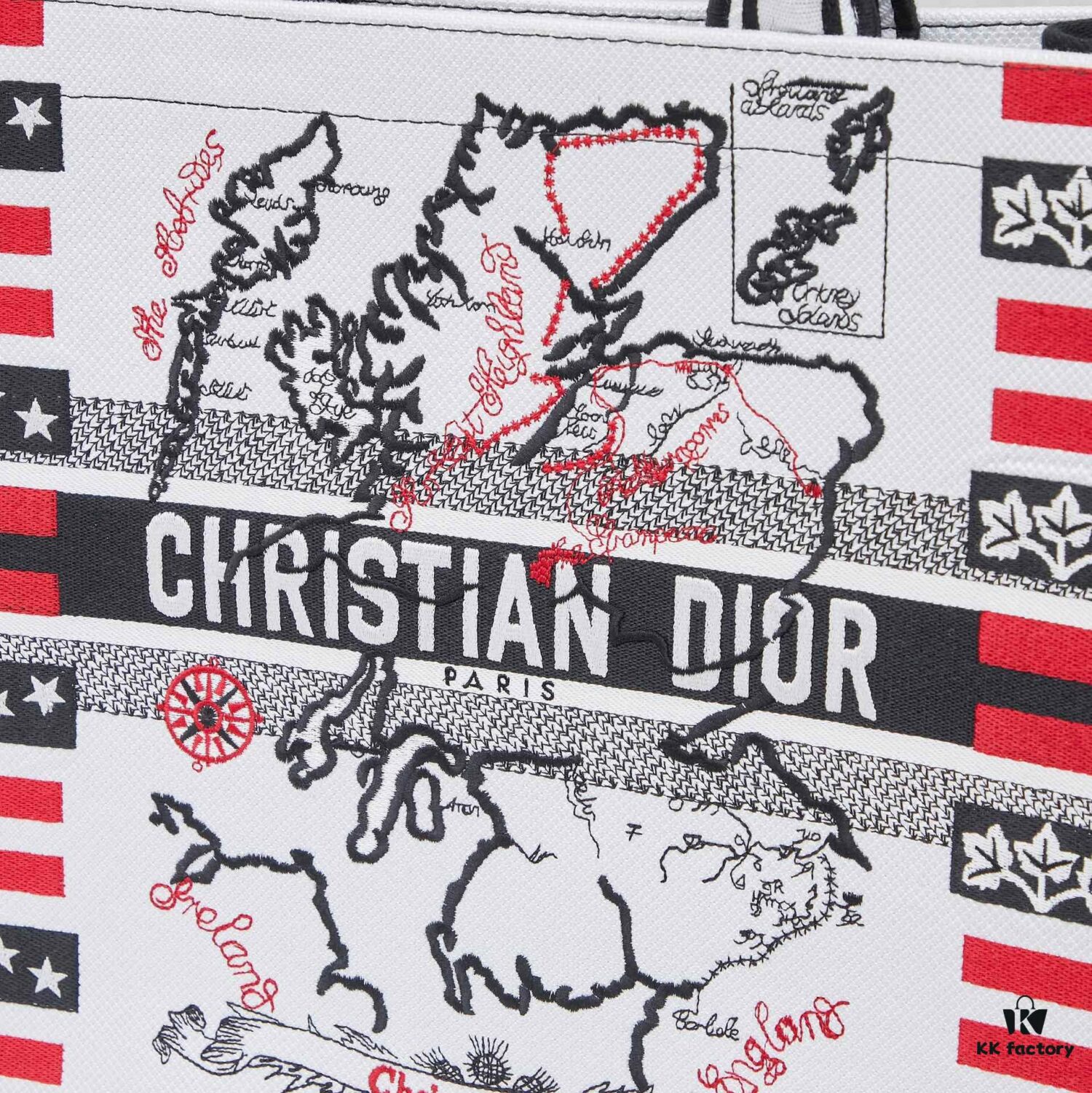 Embroidered Large [Di0r Book Tote]